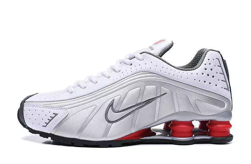 Shox R4 "Branco/Vermelho"