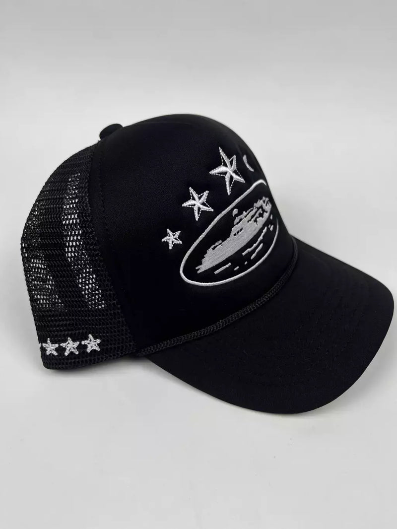 Boné Corteiz Trucker 5 Stars "Preto"