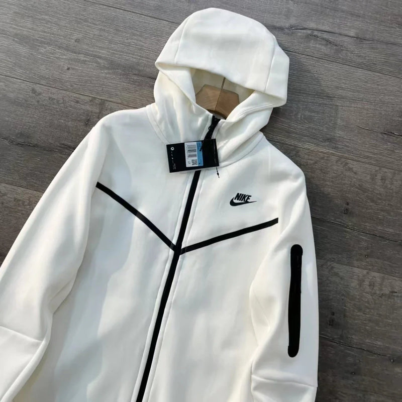 Tech Fleece Nike "Triple White" (Parte De Cima)