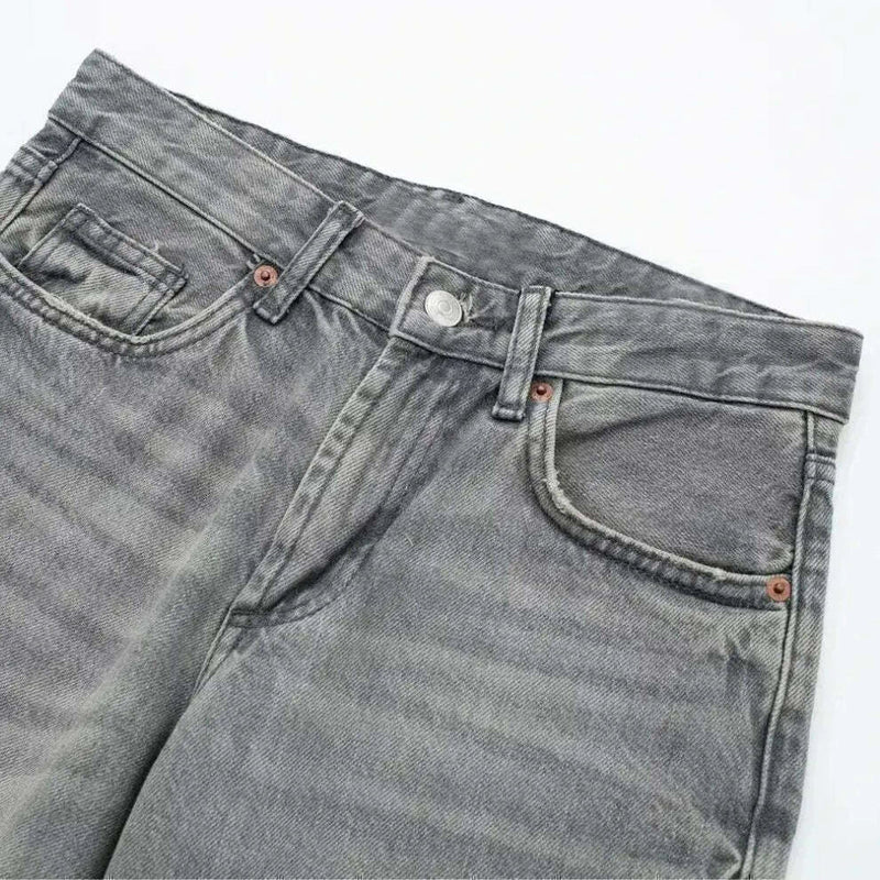 Calça Jeans Cinza Streetwear Baggy