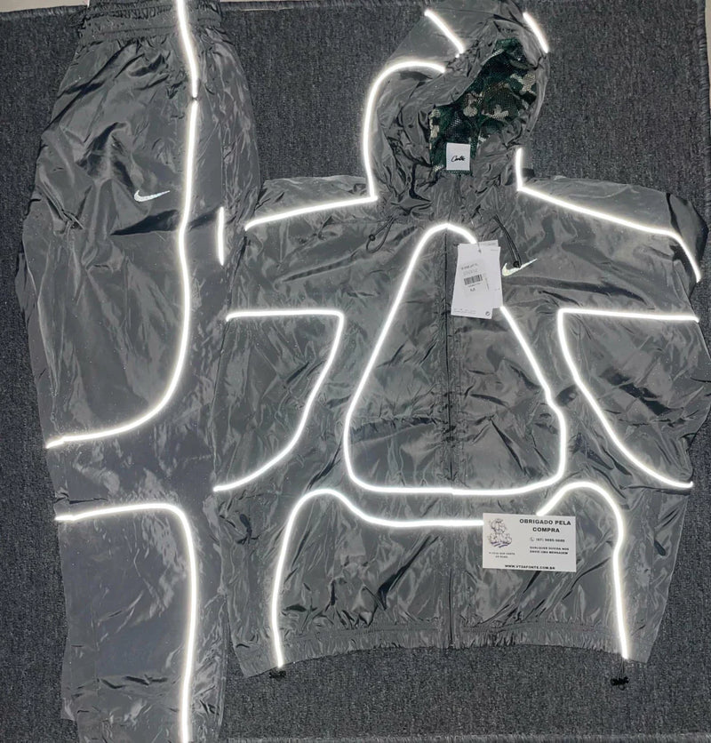 Conjunto Corteiz x Nike NRG Refletivo Grey